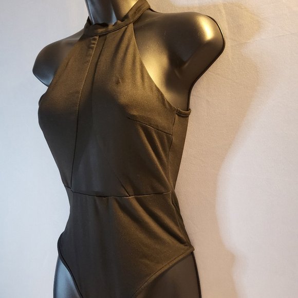 SHEIN Women Size XS (2) Black/Sheer Bodysuit, GUC - Picture 5 of 9